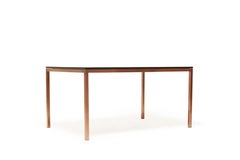 Ebonized Oak and Antique Copper Small Dining Table