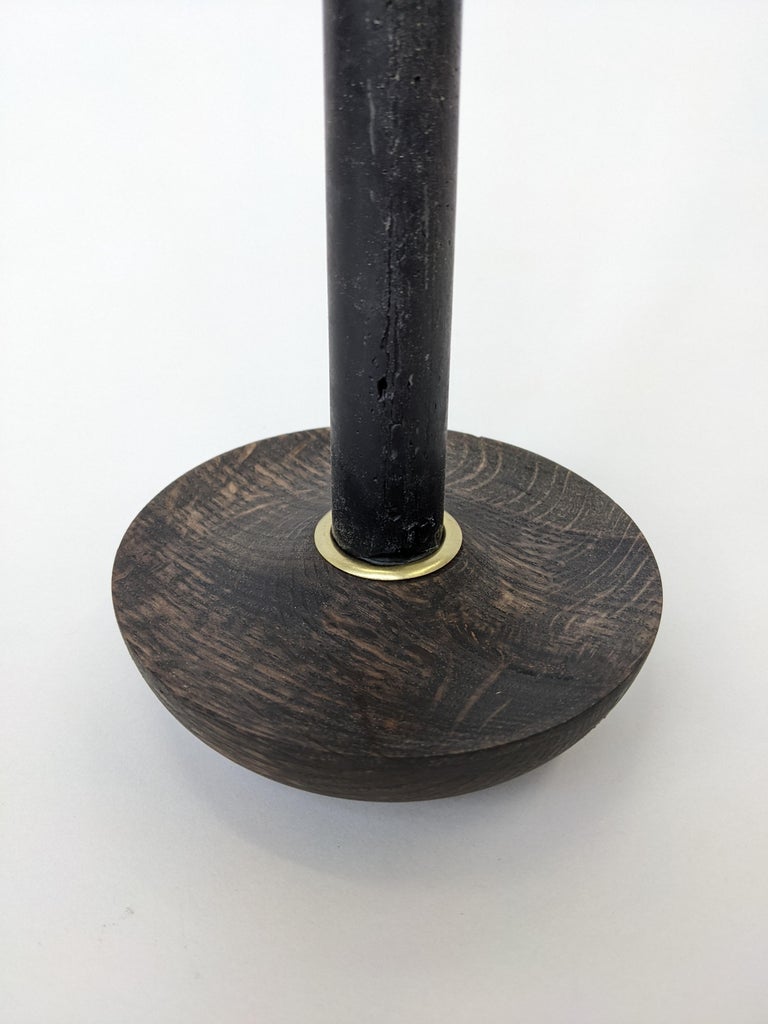 Ebonized Oak Candle Dish For Sale at 1stDibs