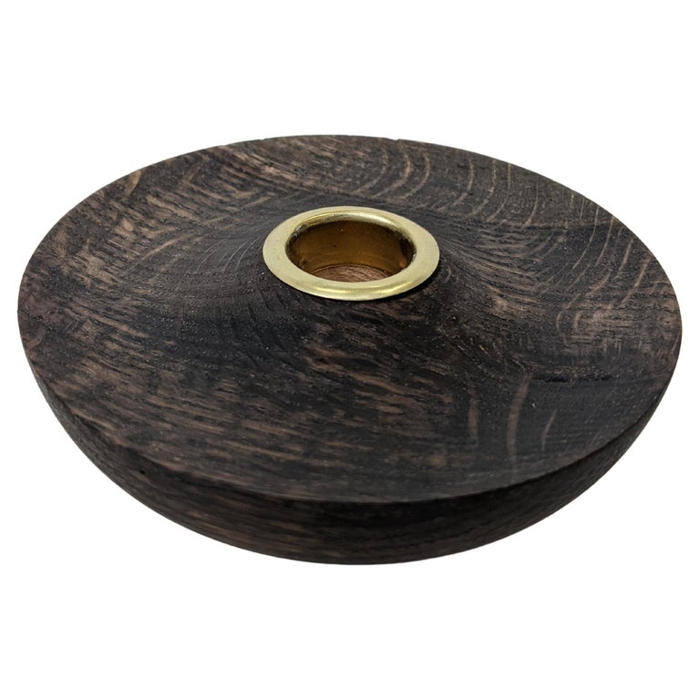 Ebonized Oak Candle Dish For Sale at 1stDibs