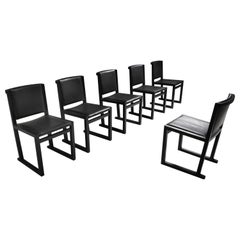 Ebonized Oak Dining Chairs by Antonio Citterio for Maxalto