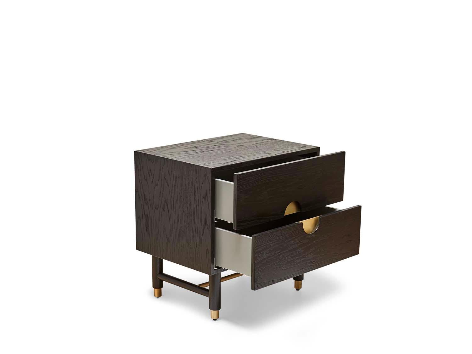 Mid-Century Modern Ebonized Oak Niguel Nightstand by Lawson-Fenning