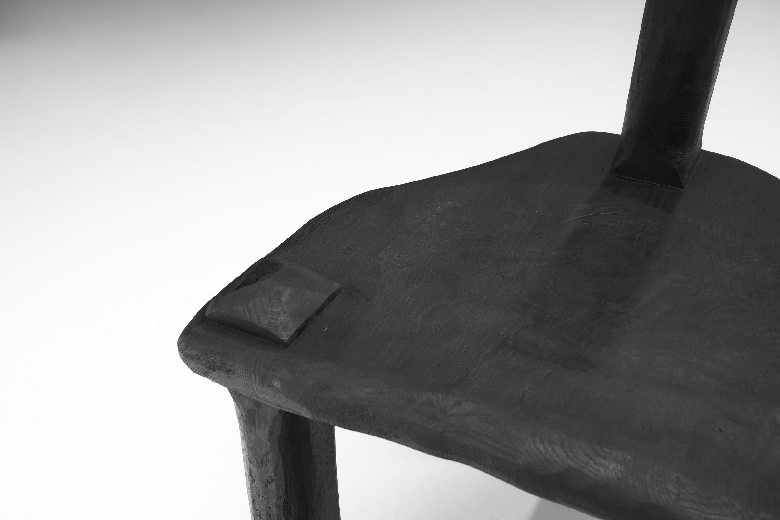 Chaise « P60 » en chêne ébénisé de Robin Berrewaerts, Belgique 2022 en vente 4