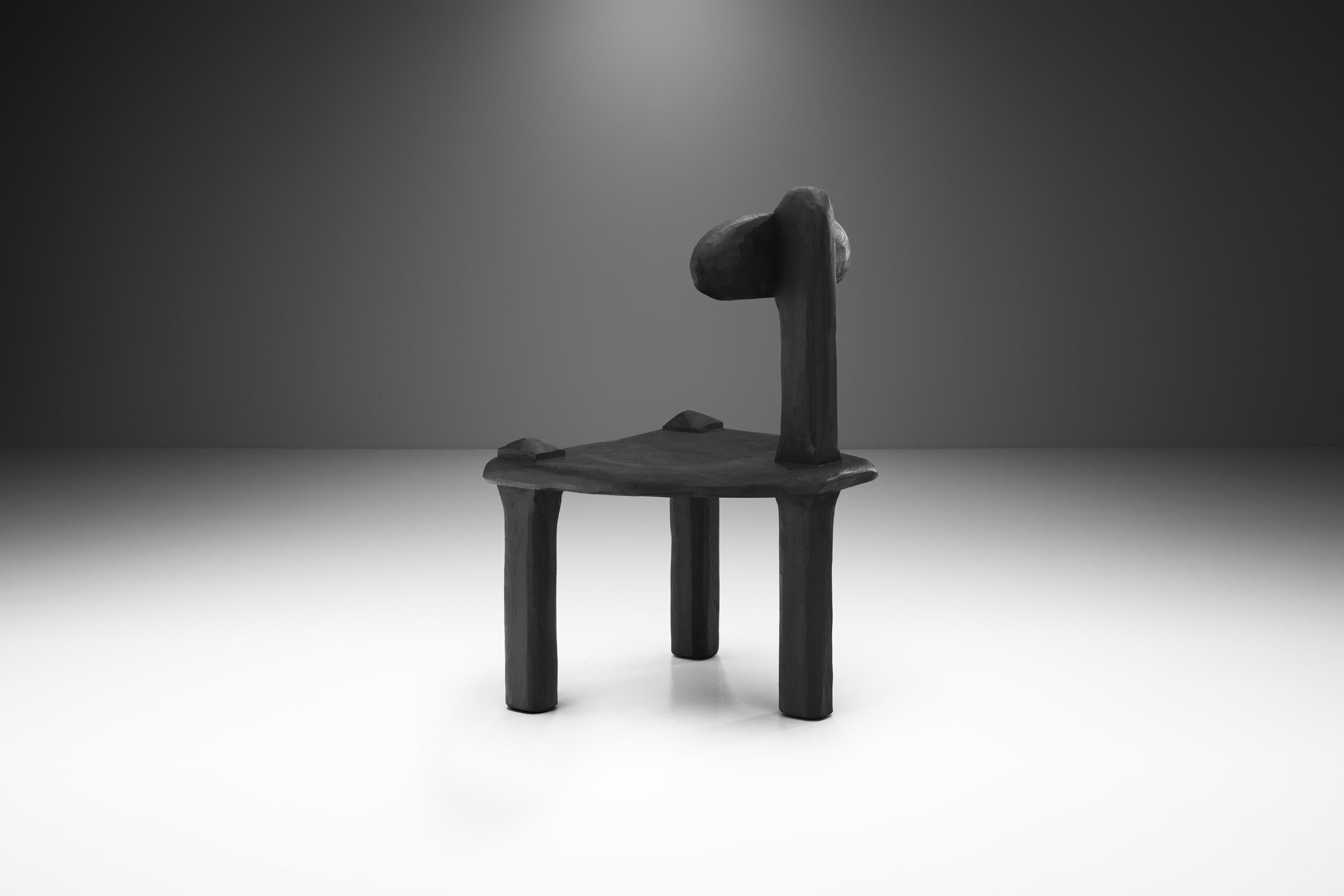 Ébénisé Chaise « P60 » en chêne ébénisé de Robin Berrewaerts, Belgique 2022 en vente