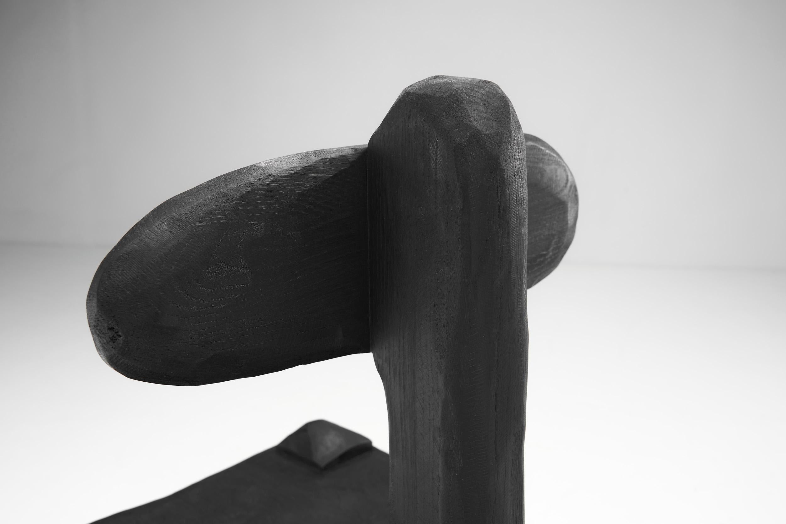 XXIe siècle et contemporain Chaise « P60 » en chêne ébénisé de Robin Berrewaerts, Belgique 2022 en vente