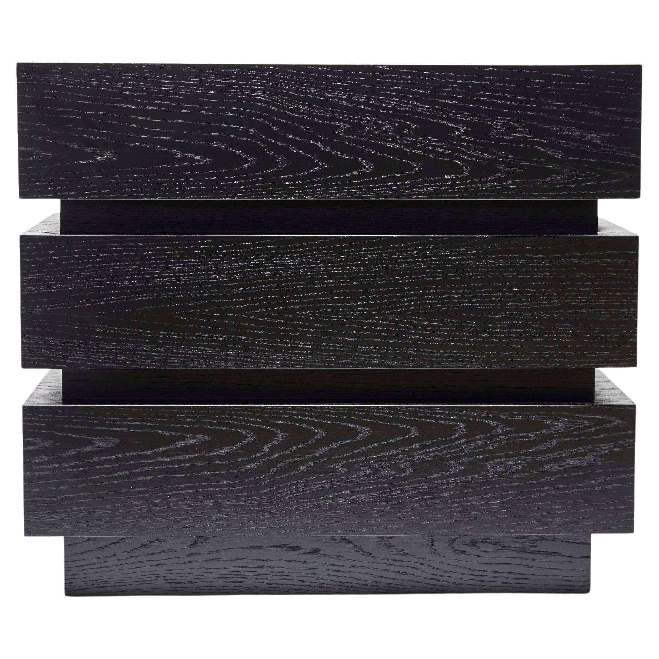 Ebonized Oak Stacked Box Chest by Lawson-Fenning