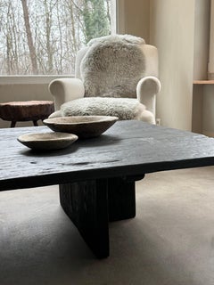 Table basse en T en Oak Oak Ebonized