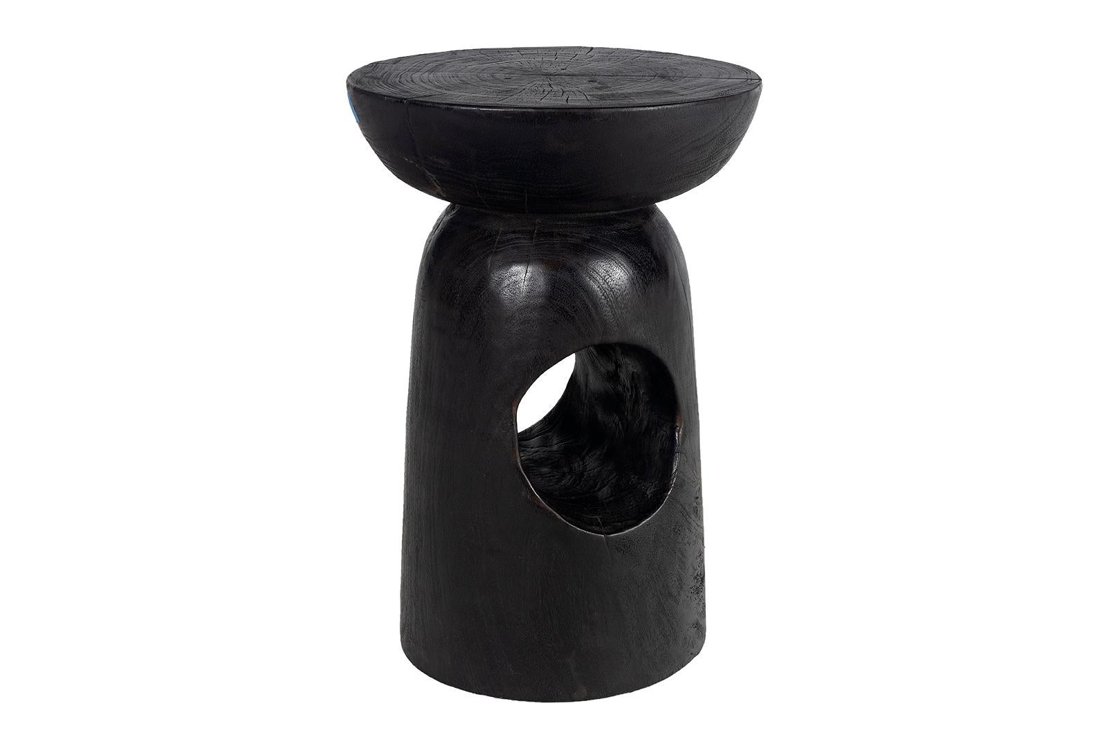 Moderno Tavolino in legno aperto ebanizzato Wood in vendita