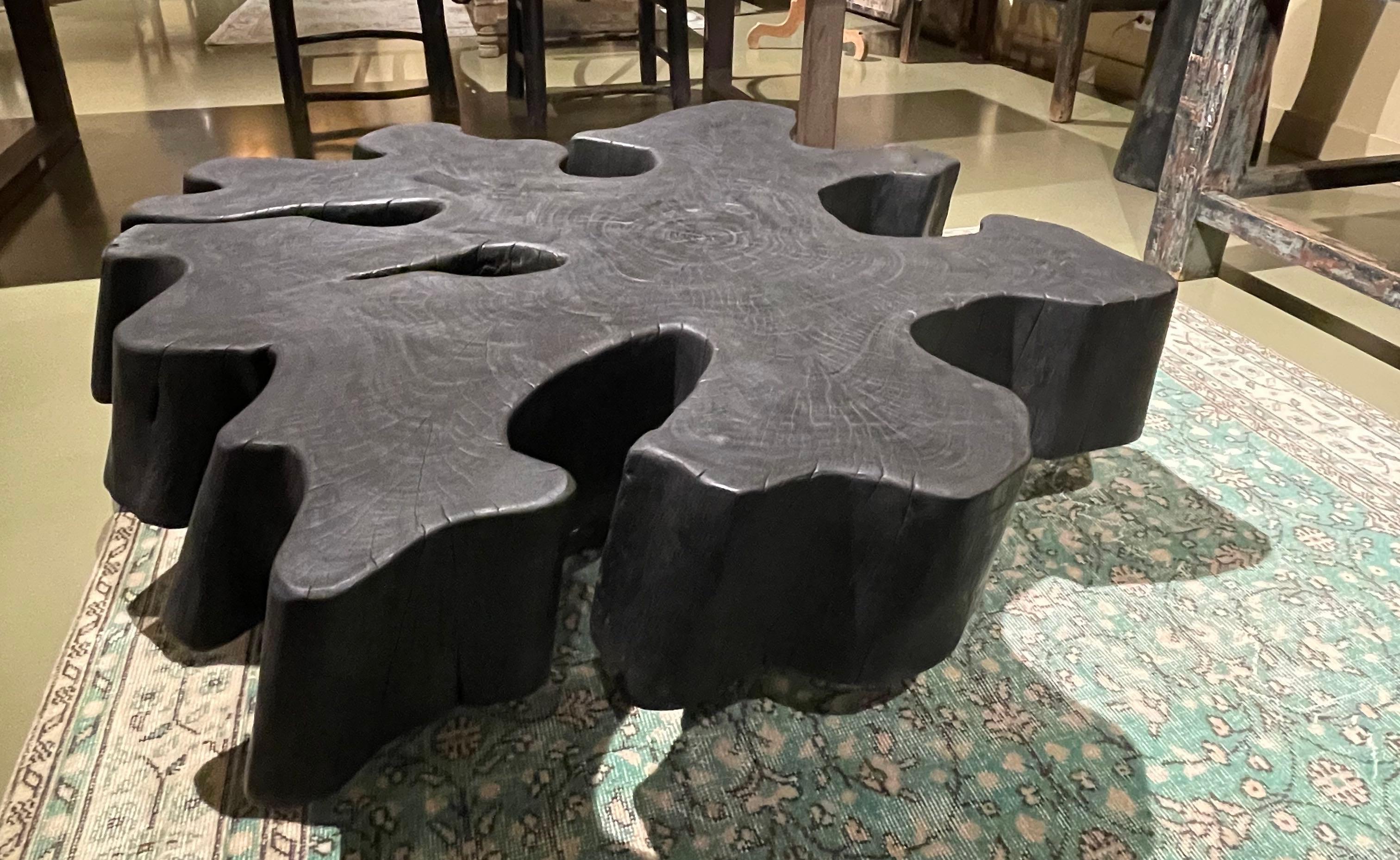 Ebonized Organic Free Form Coffee Table, Indonesia, Contemporary In New Condition For Sale In New York, NY