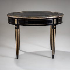 Ebonized oval Desk, 19th Century