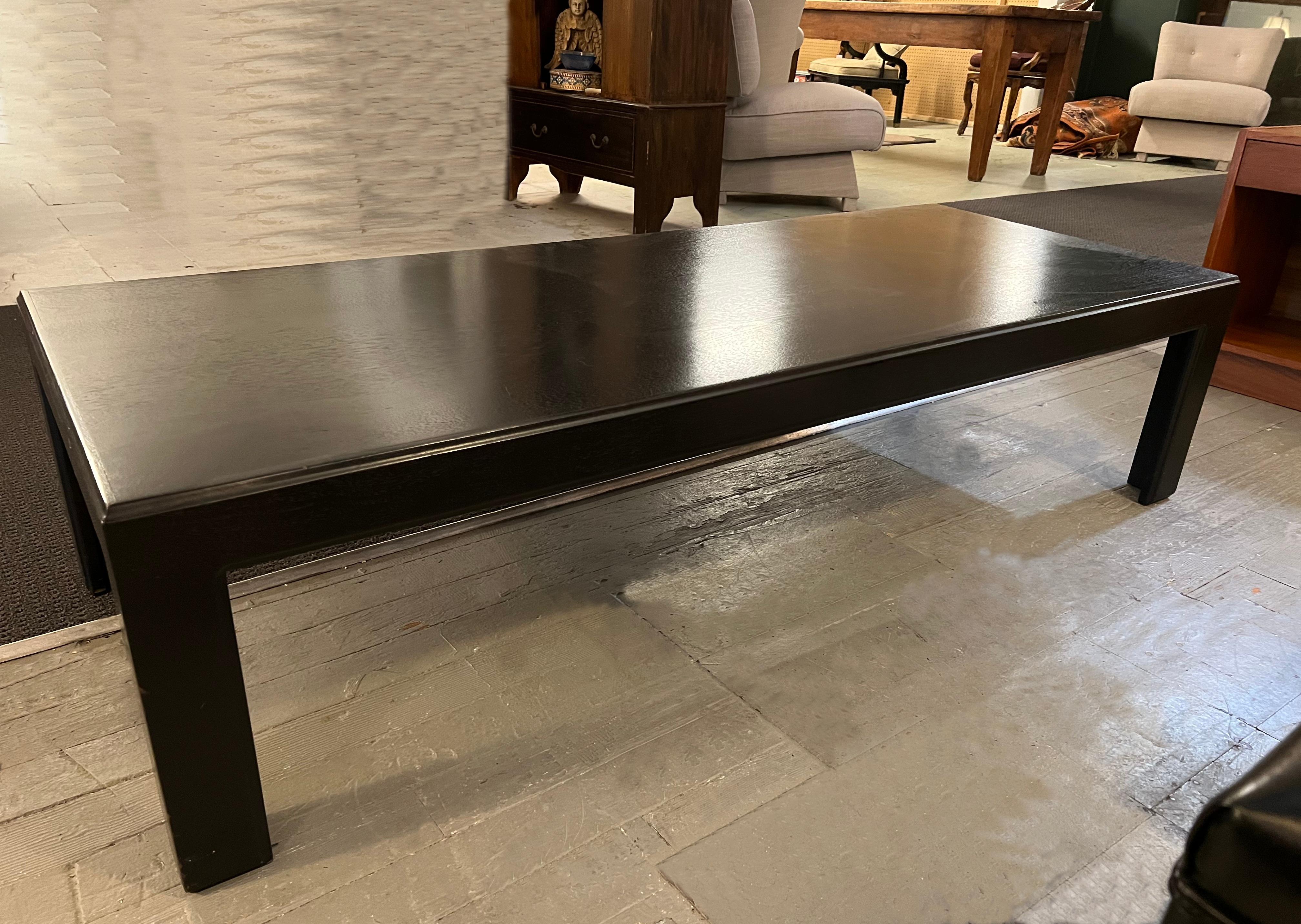 American Ebonized Parson Coffee Table in the Manner of Edward Wormley