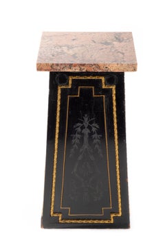 Ebonized Pedestal with Gilt Bronze Decoration