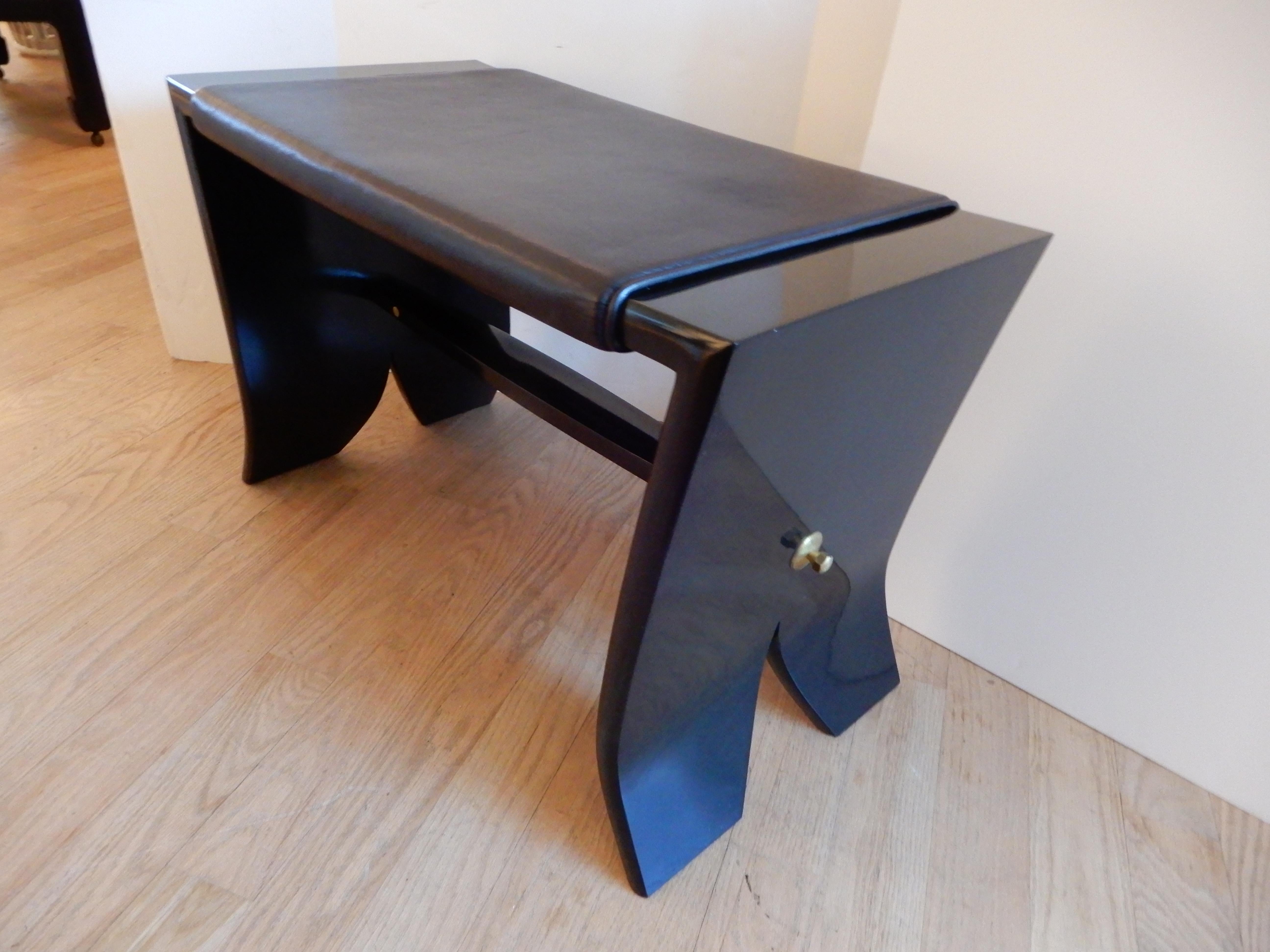 Contemporary Ebonized Piano Bench by Studio Craft Artist David N Ebner.  2019 For Sale