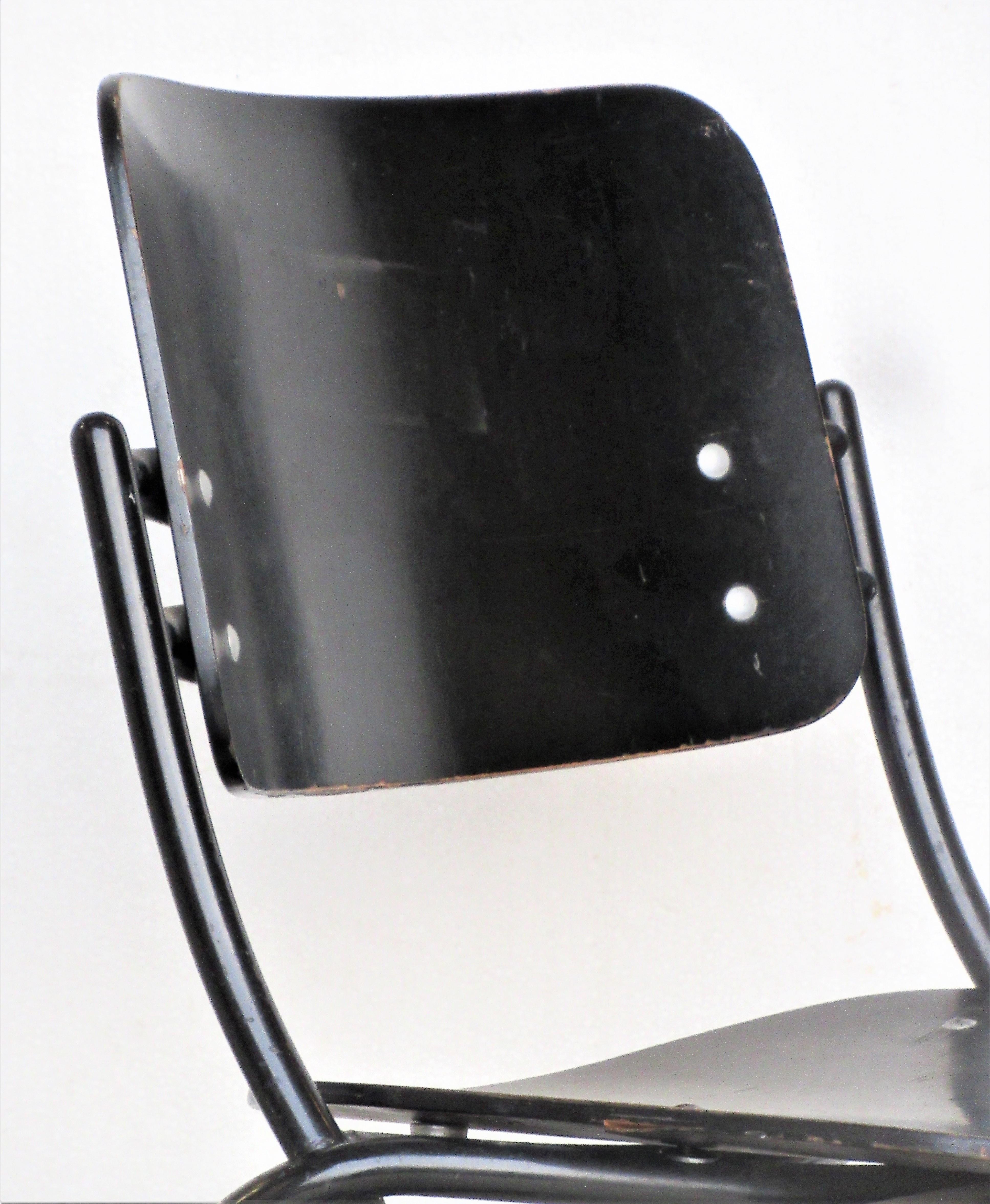 Mid-Century Modern Ebonized Plywood Chair by Ilmari Tapiovaara for Thonet