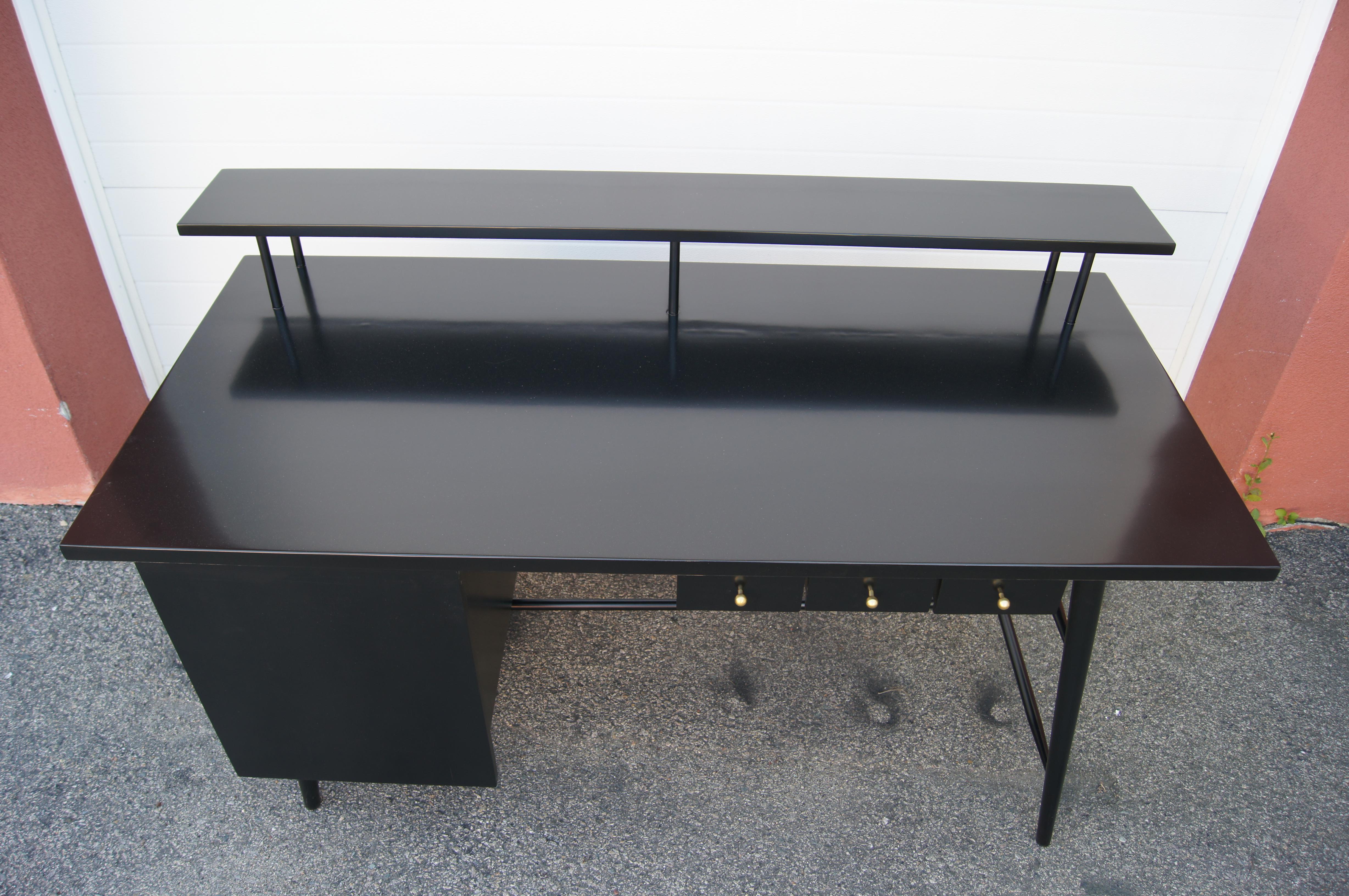 Ebonized Predictor Group Desk by Paul McCobb for O'Hearn Furniture Company For Sale 1