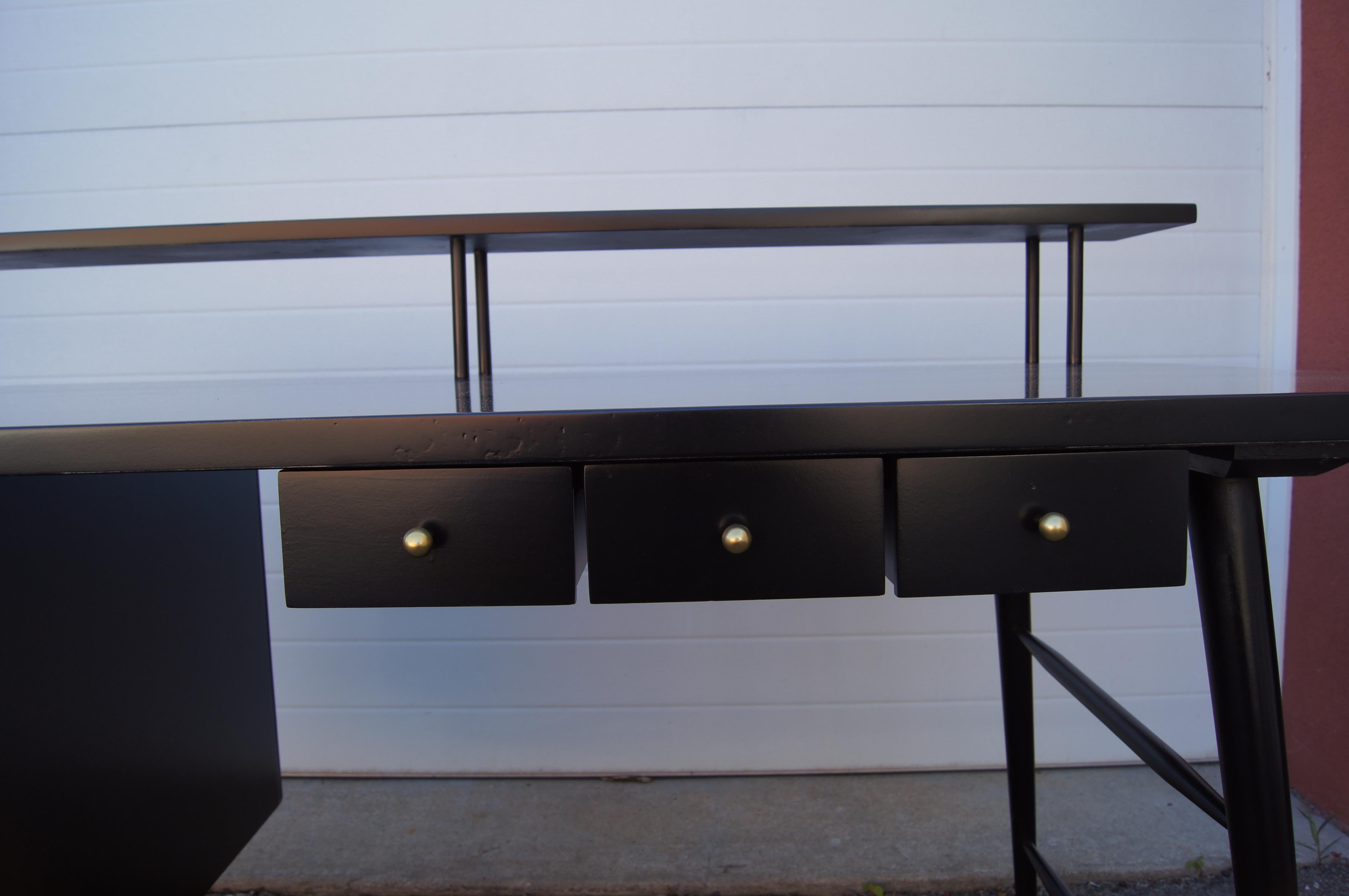 American Ebonized Predictor Group Desk by Paul McCobb for O'Hearn Furniture Company For Sale