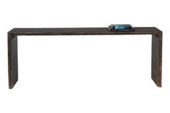 Ebonized Reclaimed Wood Console in Original Paint Patina