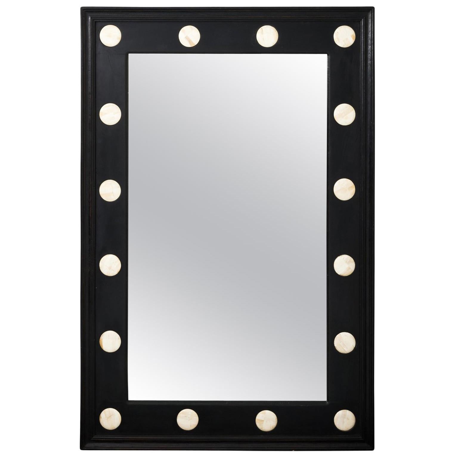 Rectangular Mirror with Sectioned Mirror Frame For Sale at 1stDibs