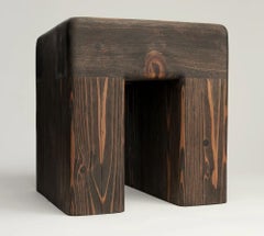 Mushroom Stool made in Ebonized Redwood by ORCA