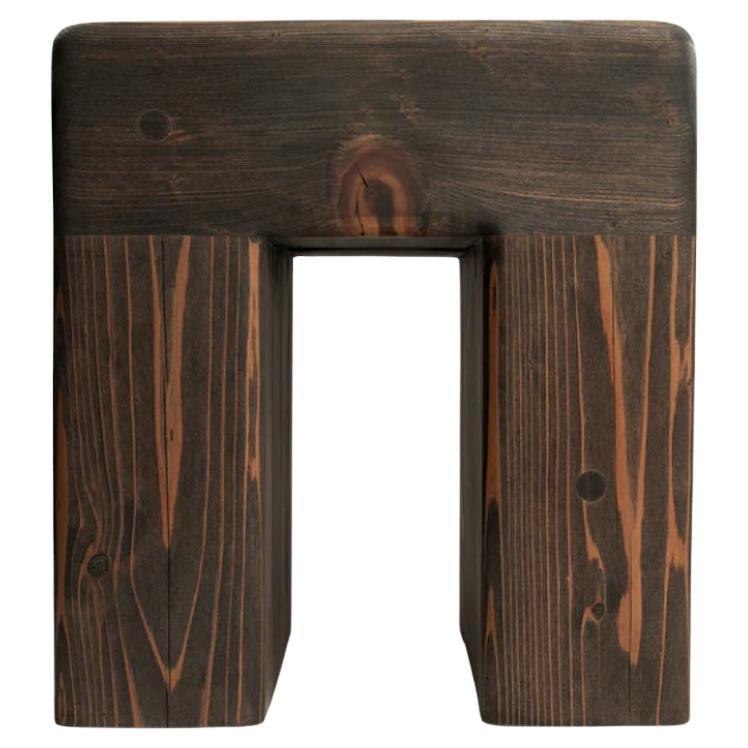 Mushroom Stool made in Ebonized Redwood by ORCA