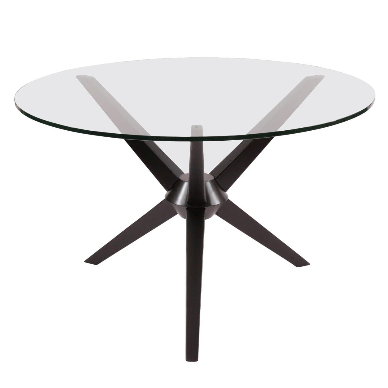 Ebonized Sculptural Maple Dining Table, 1950s