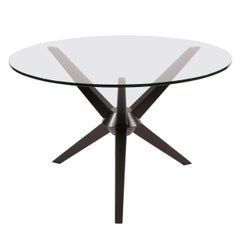 Table à manger sculpturale en érable anobli:: années 1950