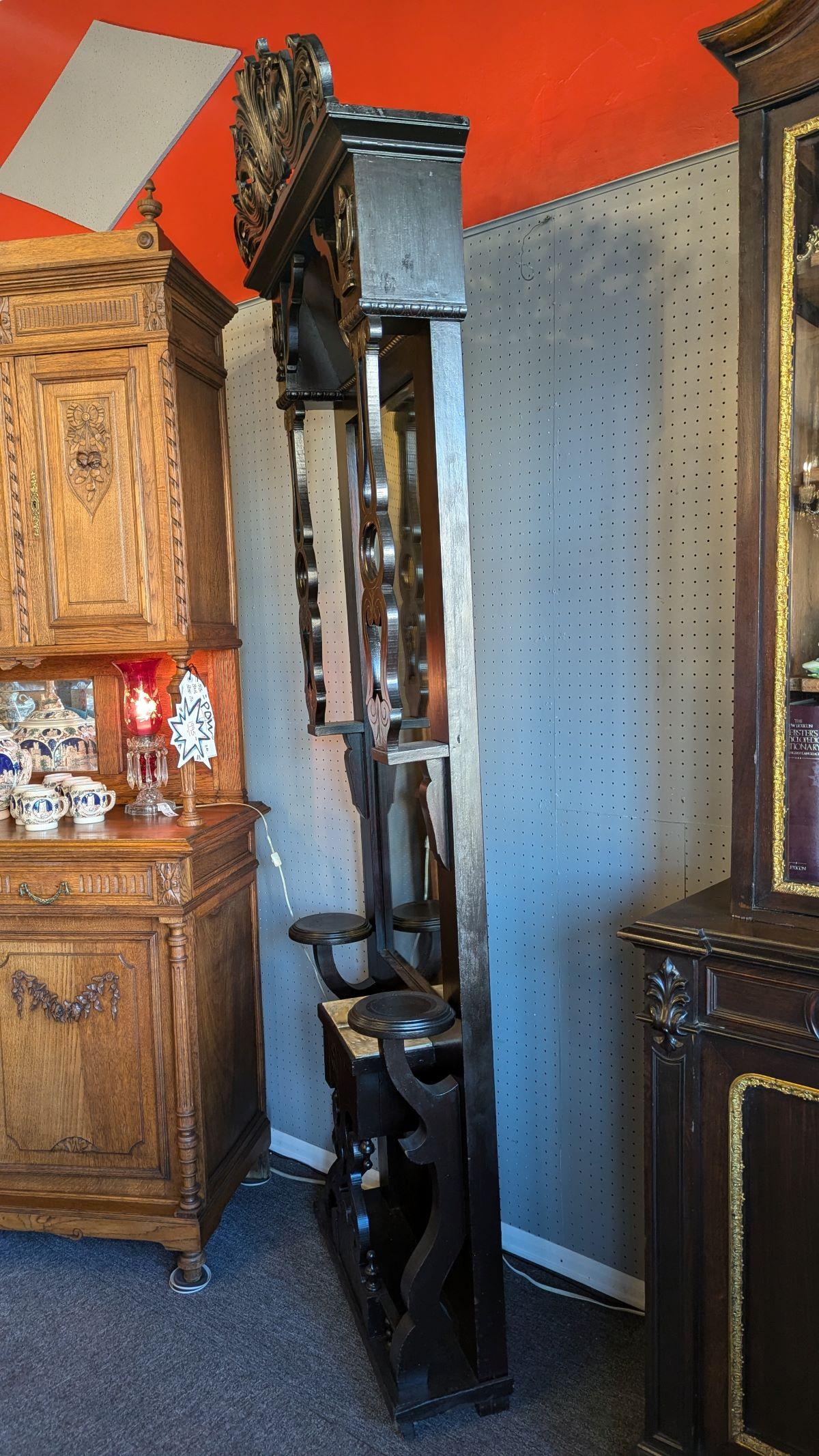 Ebonized Standing Mirror, Pier Mirror For Sale 3