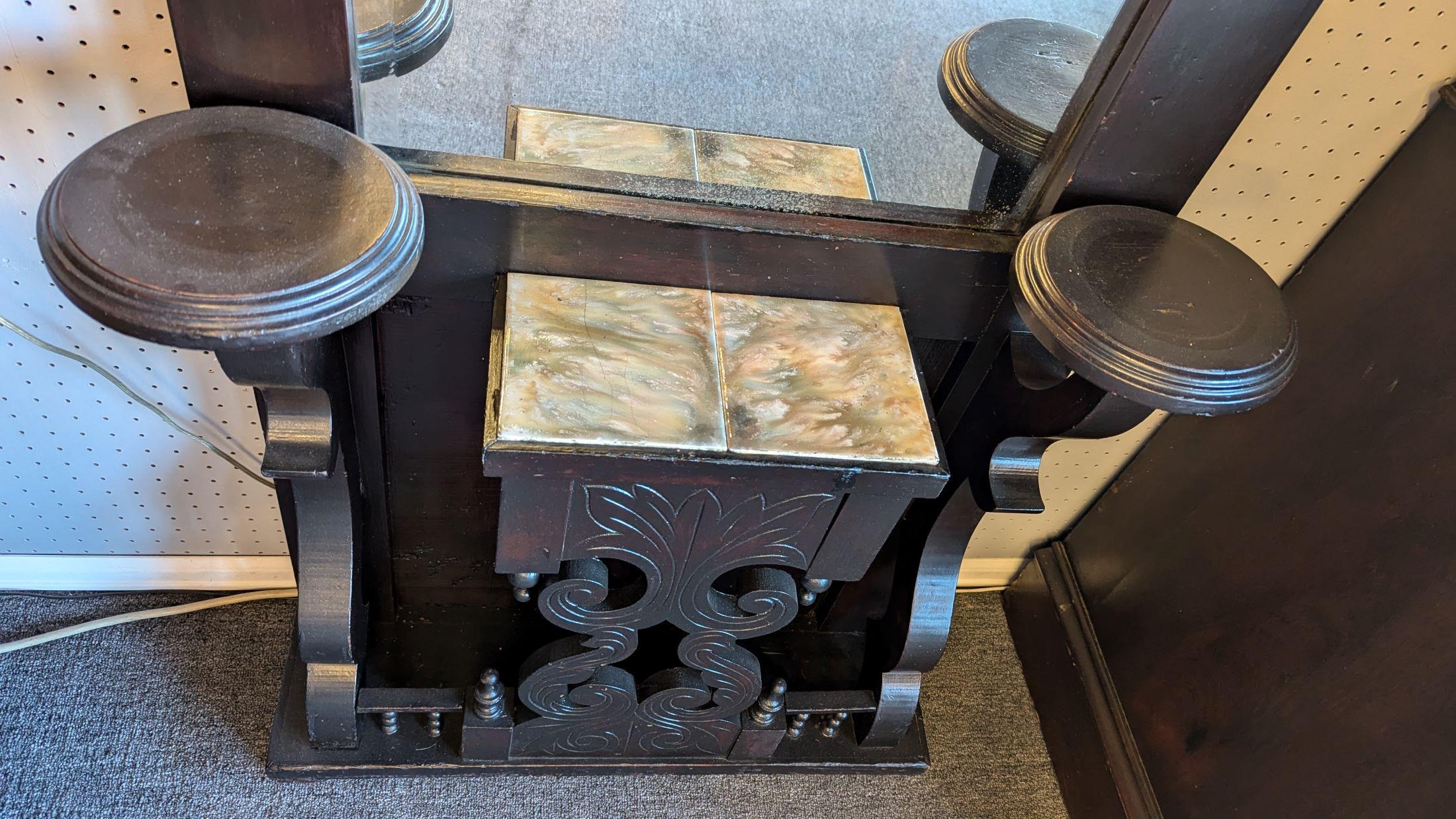Ebonized Standing Mirror, Pier Mirror For Sale 2