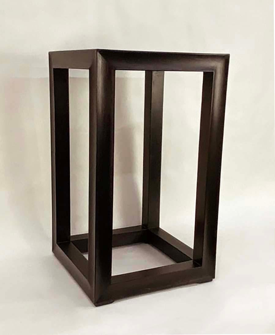 Ebonized Table with Cloisonné Top by Robert Kuo for McGuire In Good Condition For Sale In Minneapolis, MN