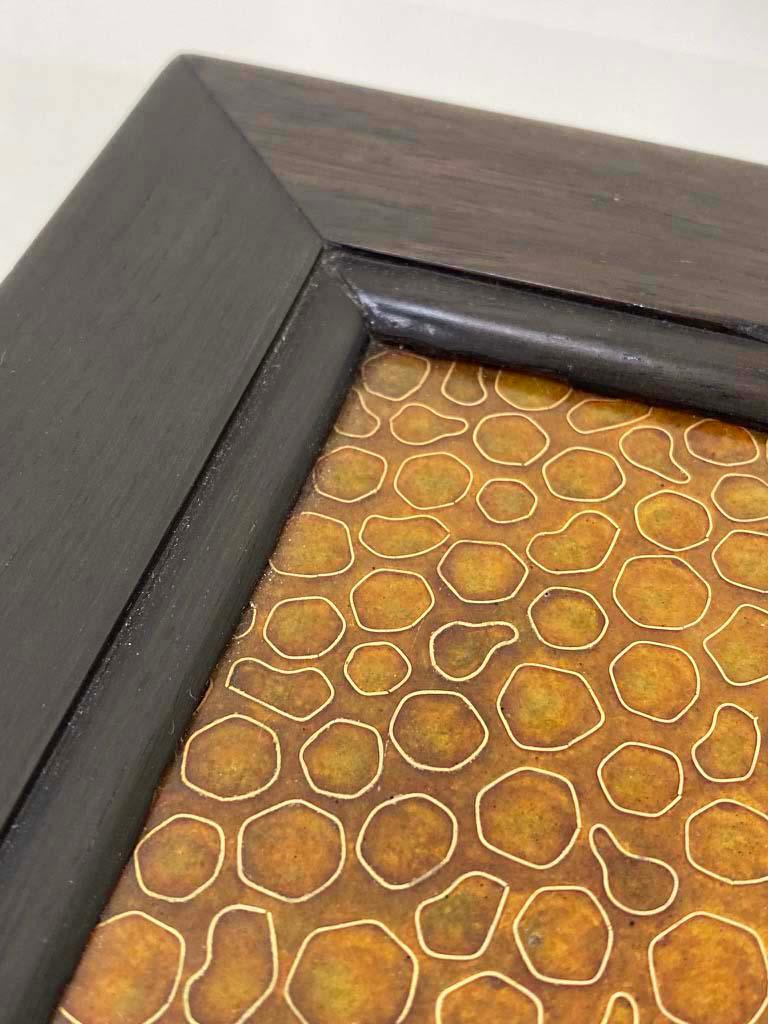Ebonized Table with Cloisonné Top by Robert Kuo for McGuire For Sale 1