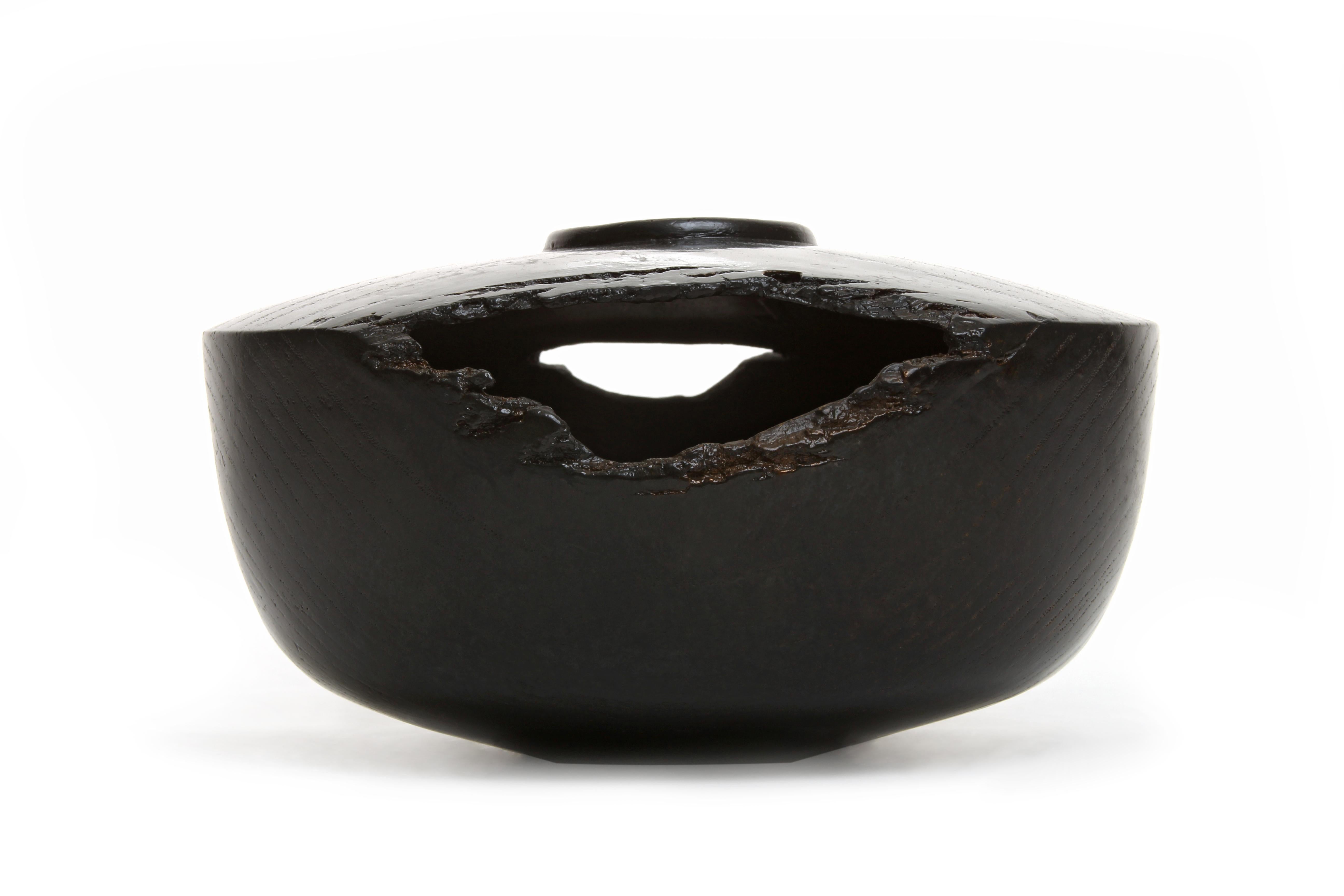 American Ebonized Terra Vase by Brian Chaaban For Sale
