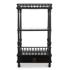 Ebonized Three Tier Etegere