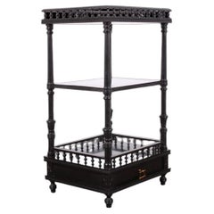 Ebonized Three Tier Etegere