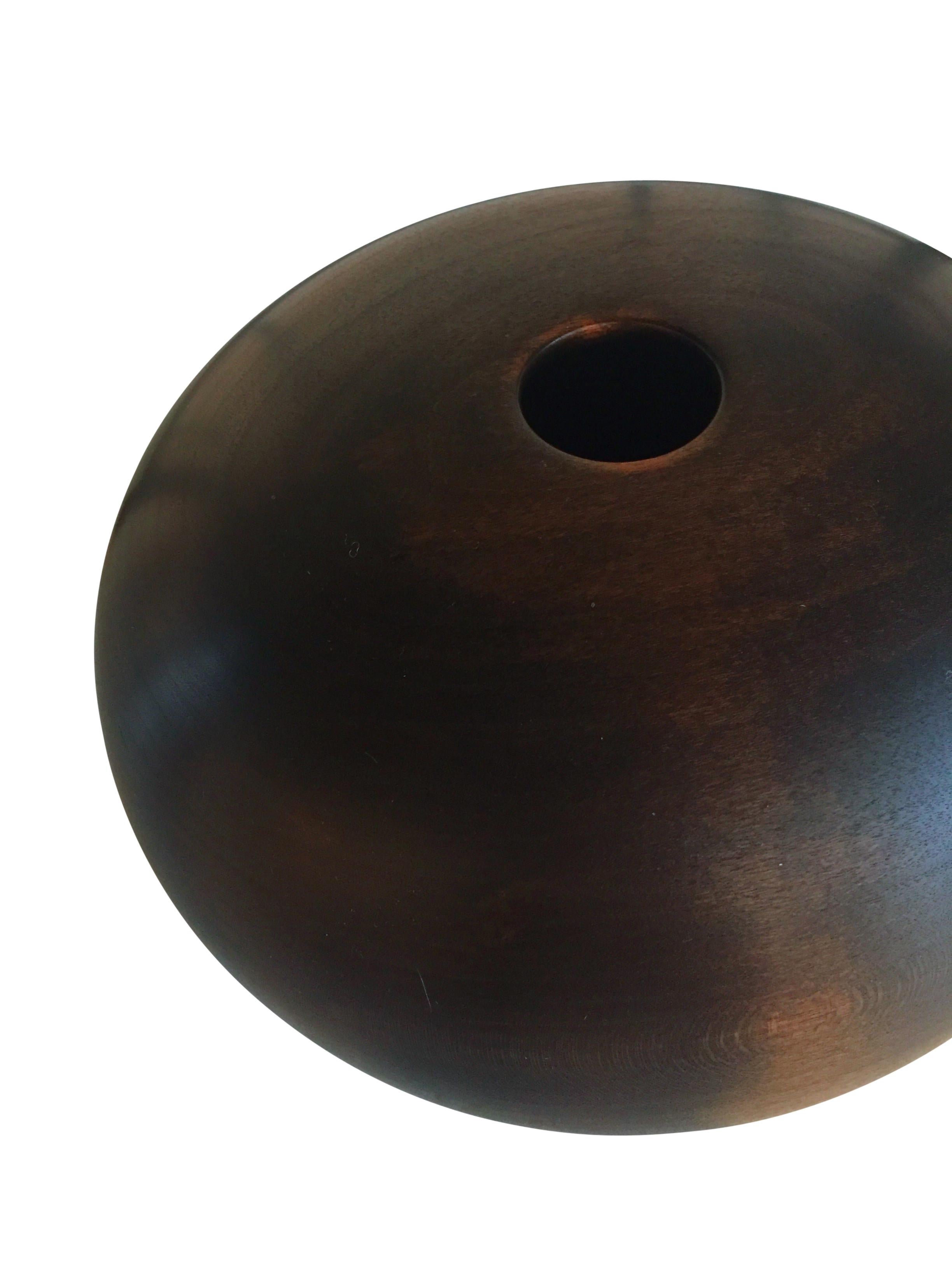 Ebonized Turned Cherrywood 'Hollow' Vessel No. 1 In Excellent Condition In Chicago, IL