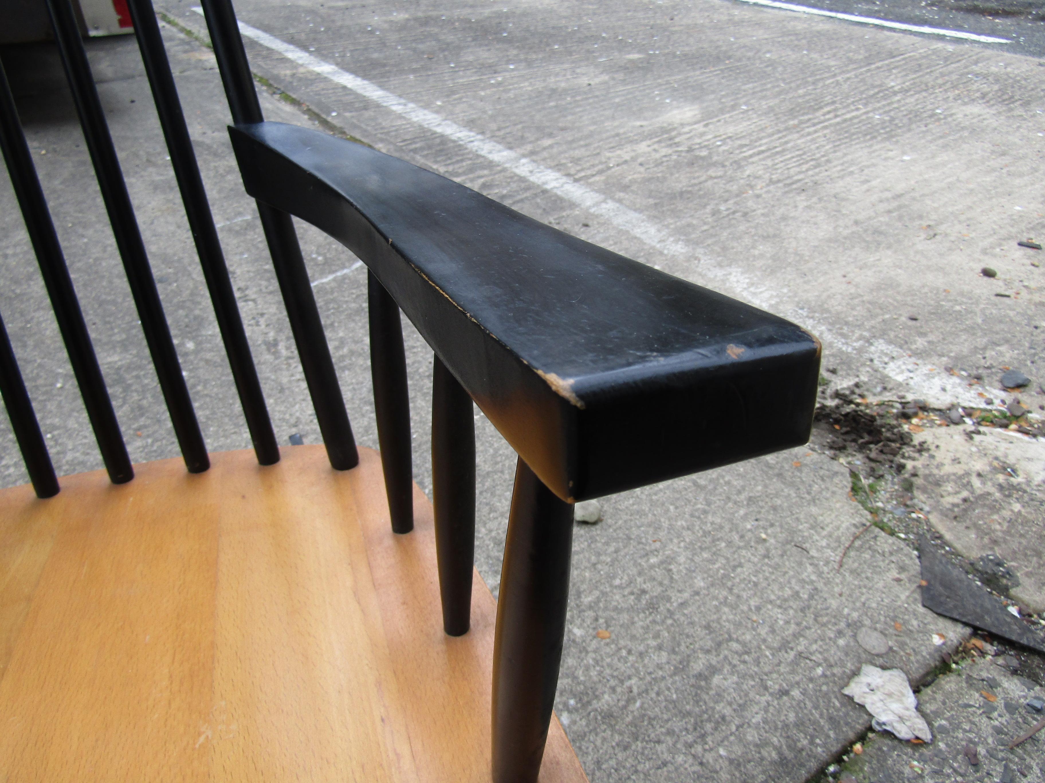 Ebonized Vintage Modern Style Rocker 5