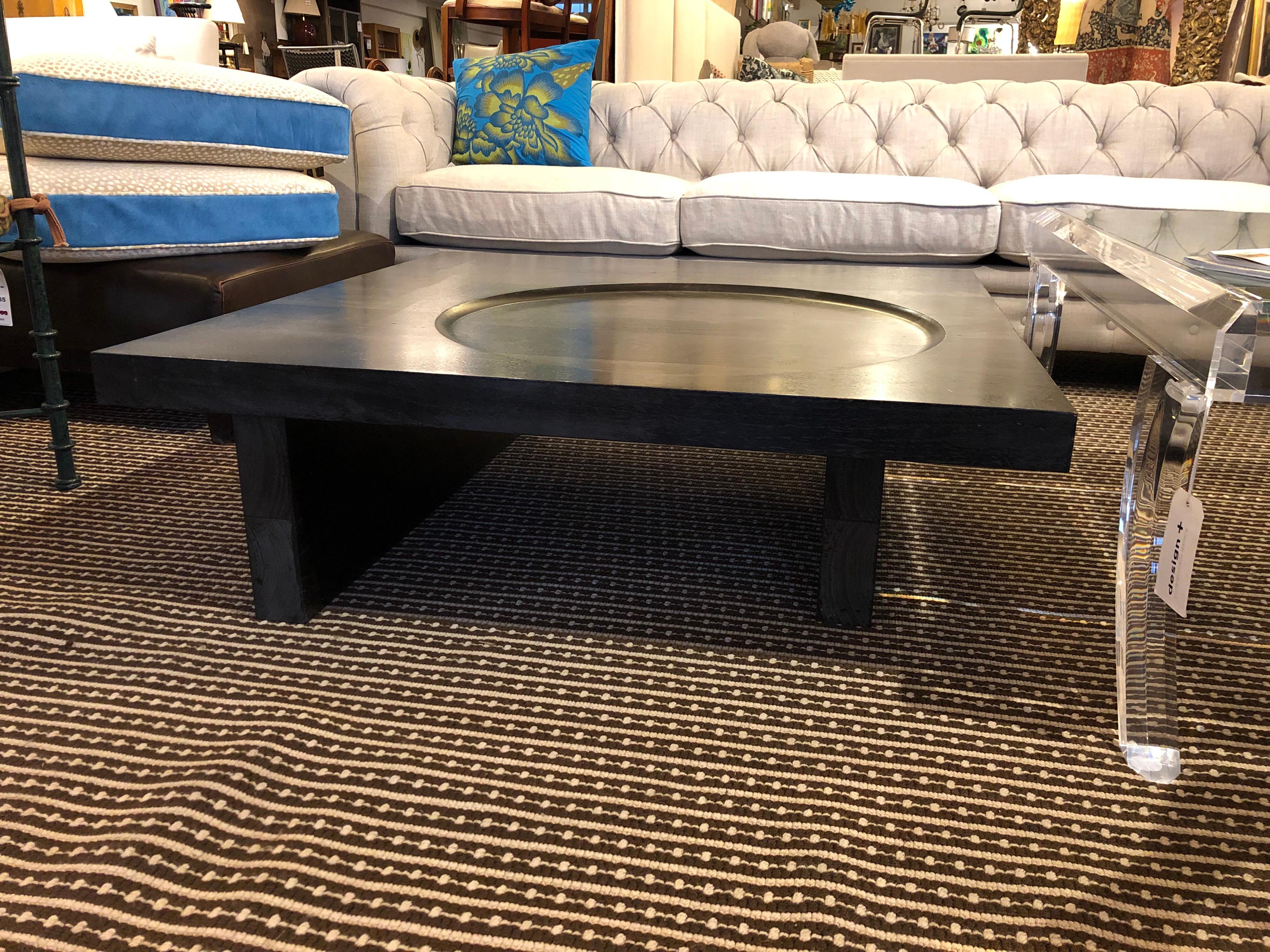 Ebonized Walnut Dish Table, by Gulassa & Company In Good Condition In San Francisco, CA