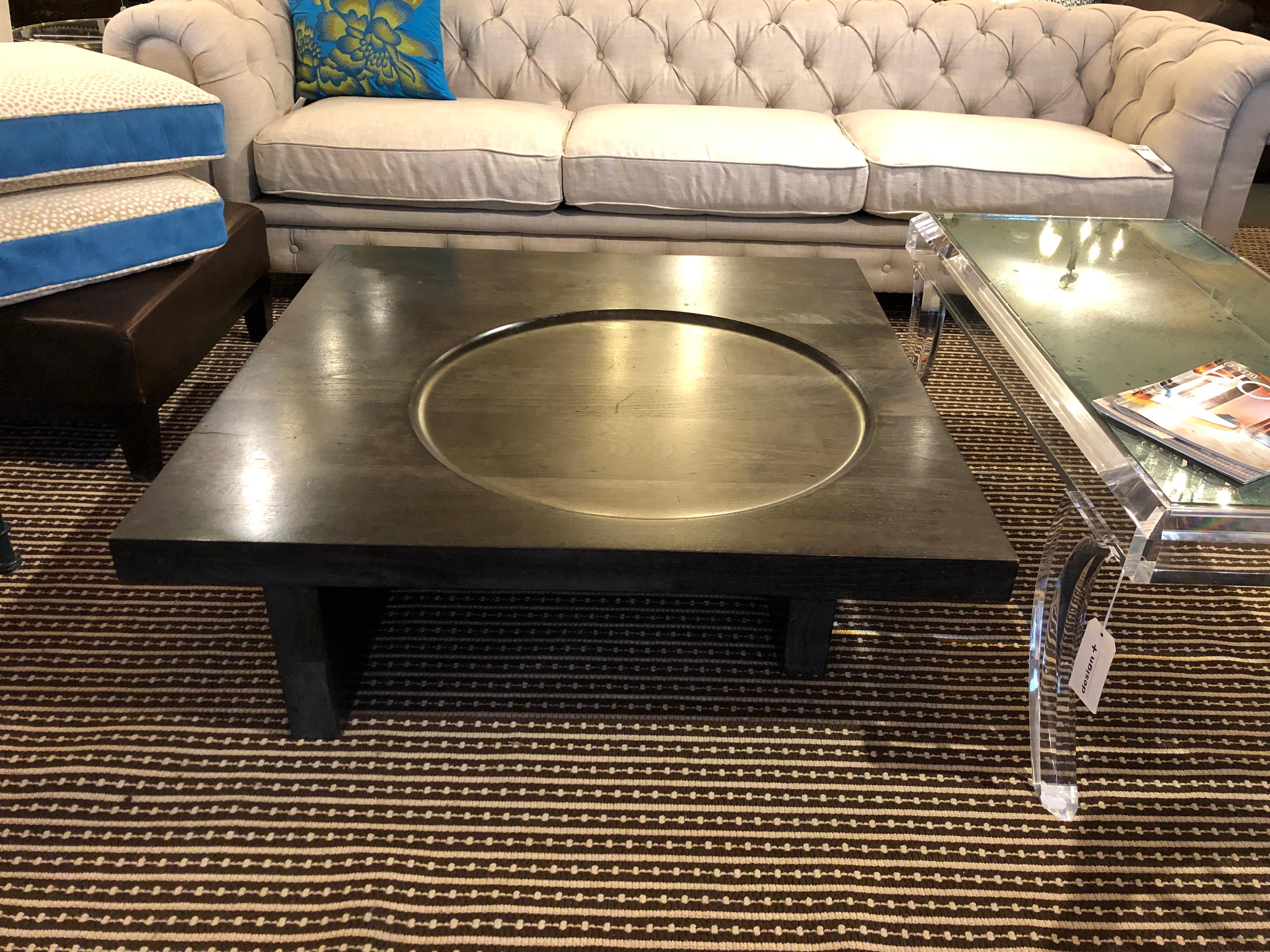 Contemporary Ebonized Walnut Dish Table, by Gulassa & Company