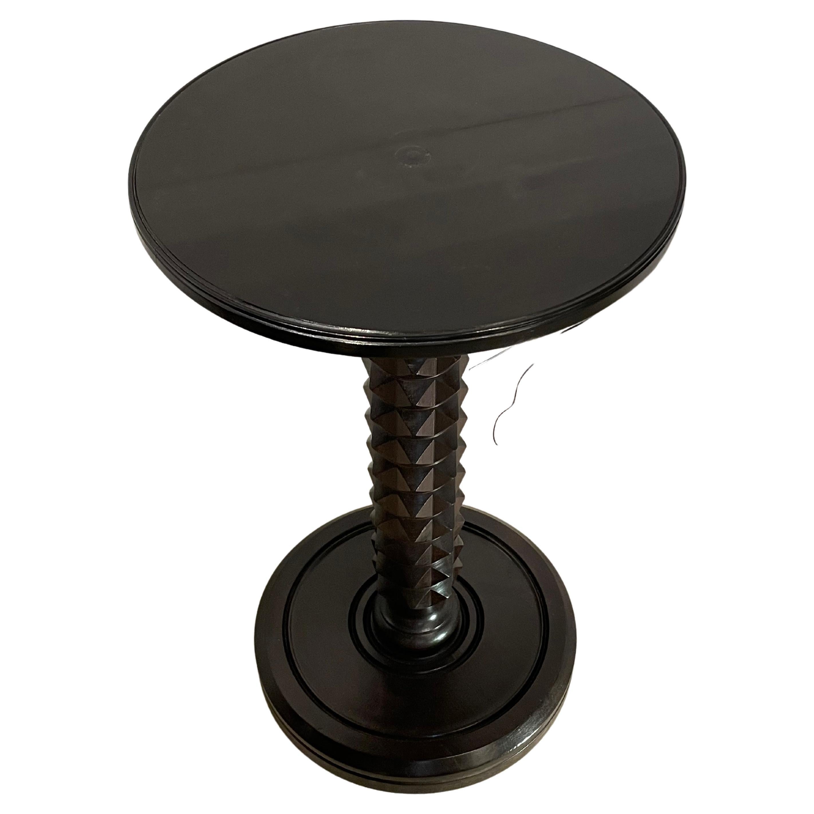 Ebonized Walnut Style of Charles Dudouyt Side Table, France, Midcentury