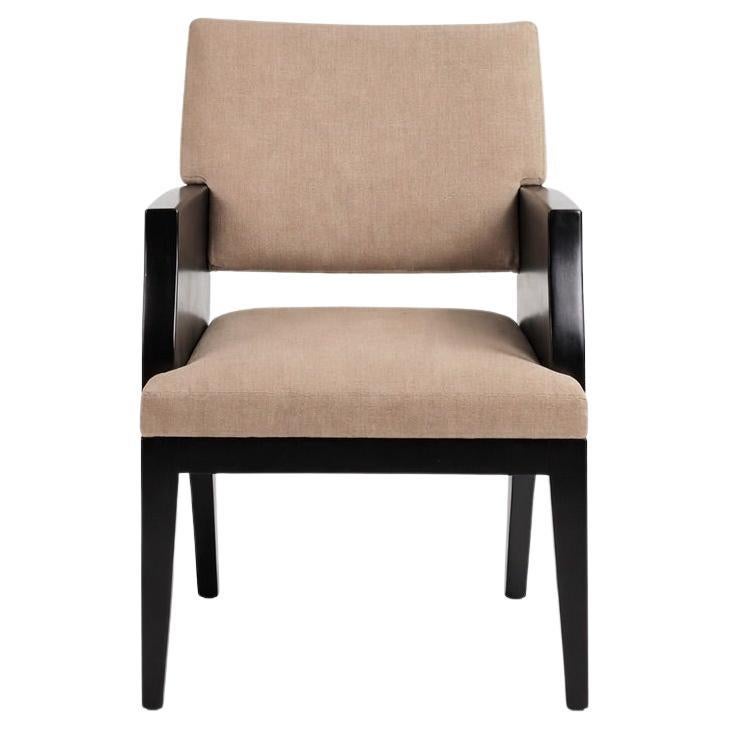 Ebonized Wood Armchair or Side Chair in the style of Christian Liaigre