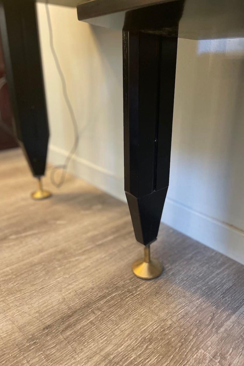 Italian Ebonized wood bookcase in the style of Albini, 1960s For Sale