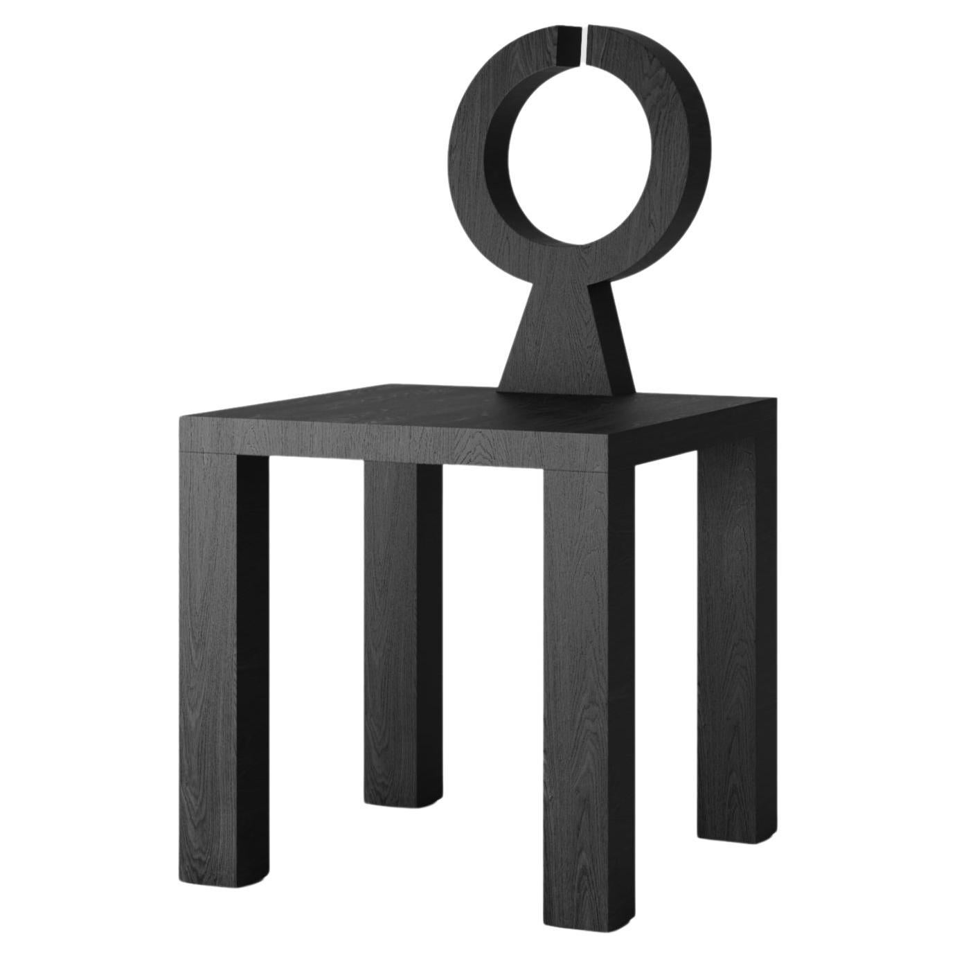 Ebonized Wood Monograma III Chair by Studio Orth