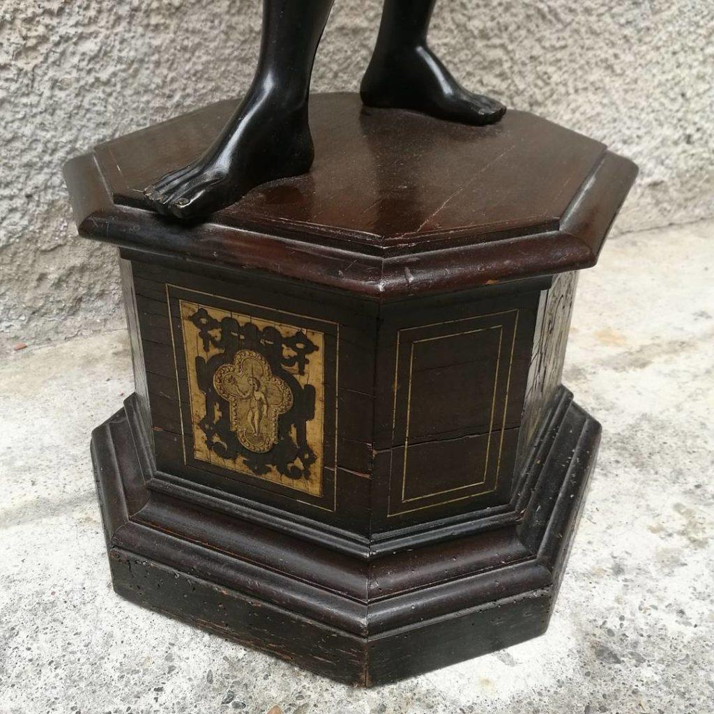 Ebonized Wood Moor Statue, End of 1800s In Good Condition In MIlano, IT