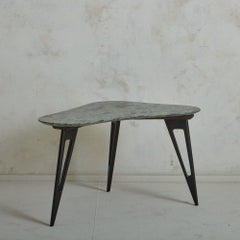 Ebonized Wood + Verde Alpi Side Table in the Style of Ico Parisi, Italy 1960s