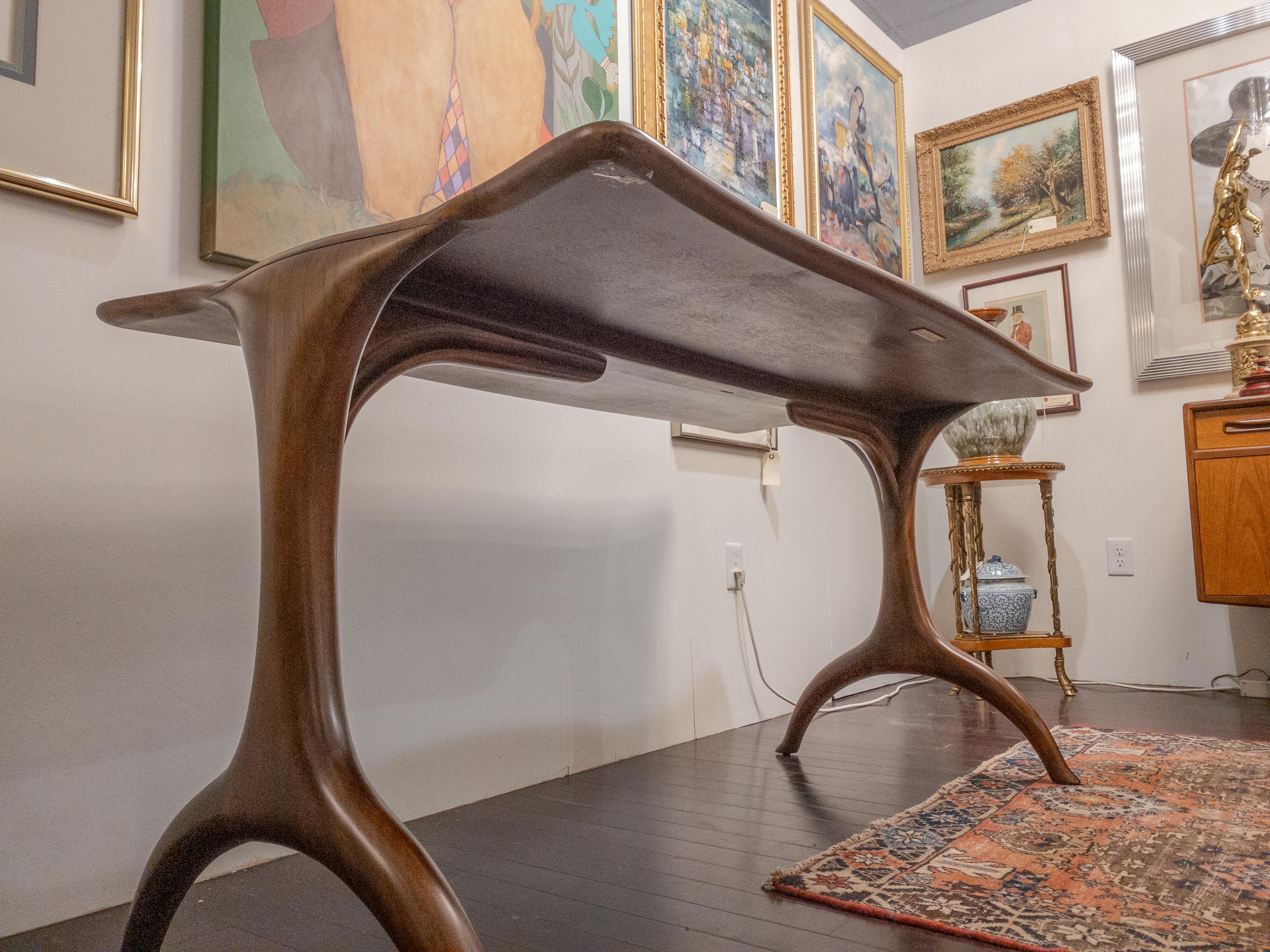 Ebonized Wood Writing Table Designed by the Keno Brothers 1