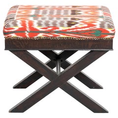 Ebonized Wood X-Form Bench