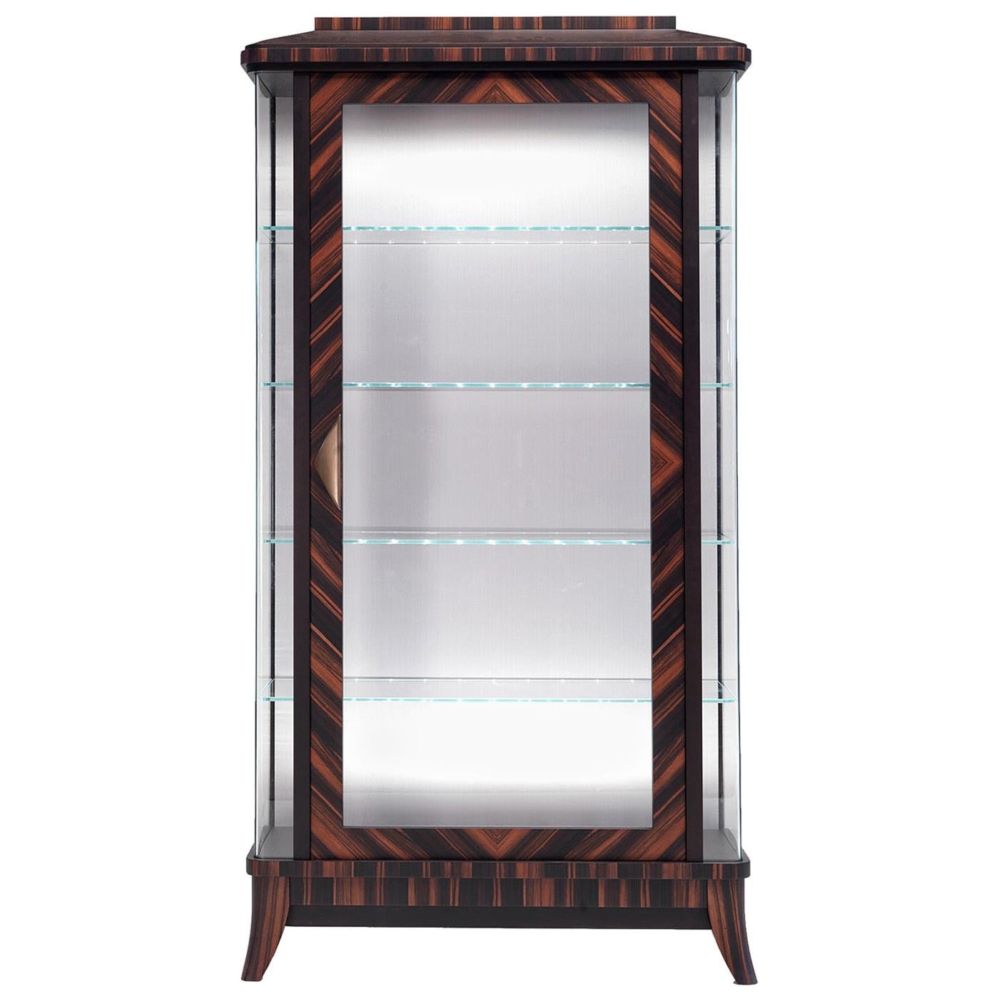 Ebony 1-Door Display Cabinet