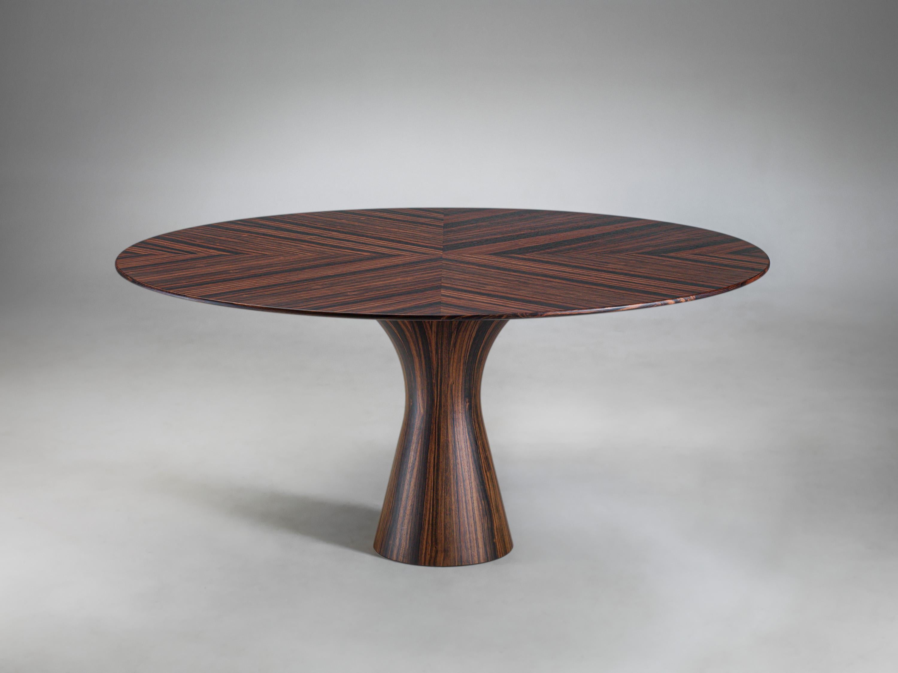 Ebony Amara Angelo W Dining Table by Angelo Alinea
Dimensions: D 160 x H 75 cm 
Material: Ebben Amara wood.

Meet the beautifully designed Angelo W table, skillfully crafted from the rare and luxurious Ebben Amara wood. This exceptional creation
