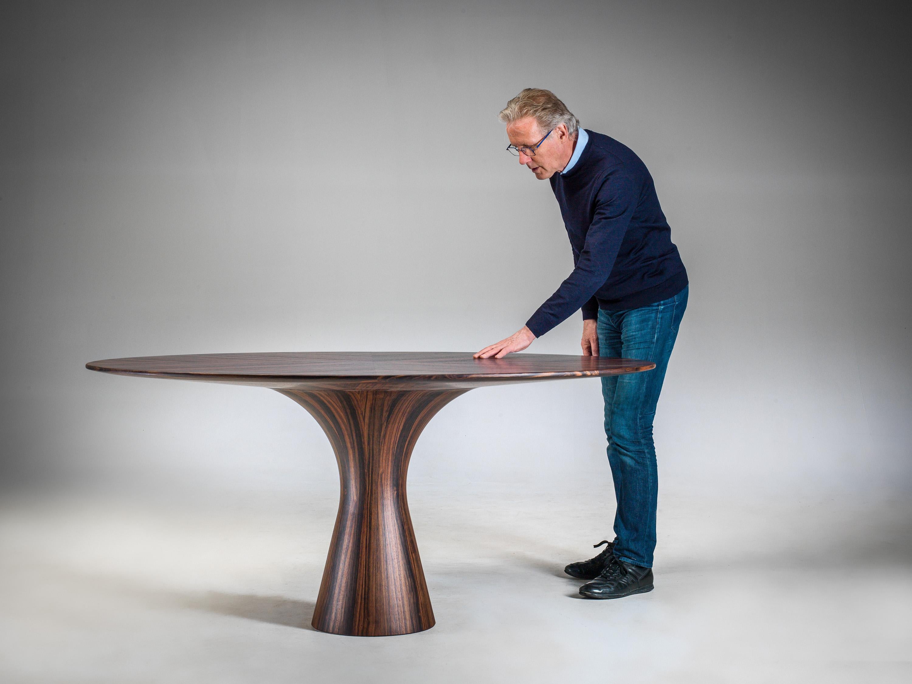 Contemporary Ebony Amara Angelo W Dining Table by Angelo Alinea For Sale