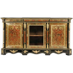 Antique Ebony and Boulle Side Cabinet