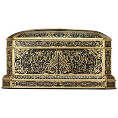 Coffret en marqueterie Boulle d'ébène et de laiton de la Maison Vervelle