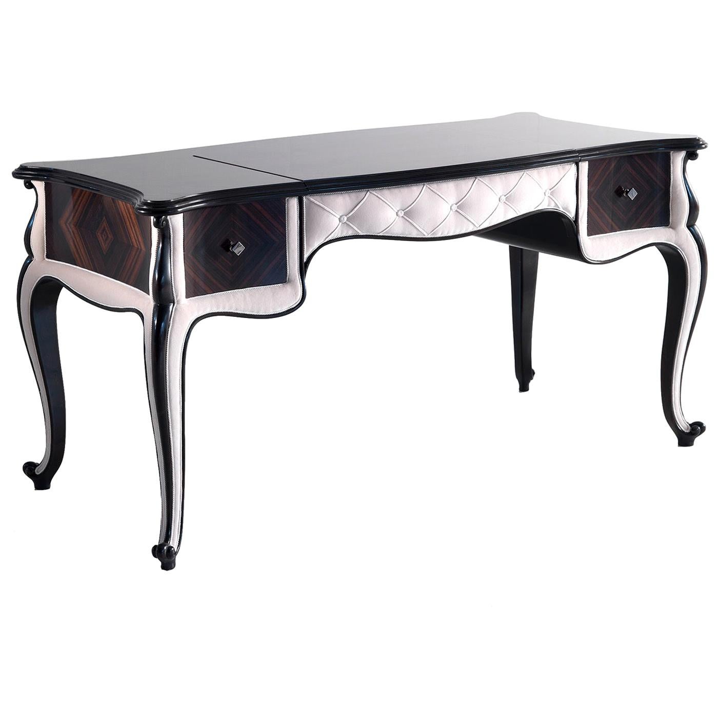 Ebony and Cherry Vanity Table For Sale